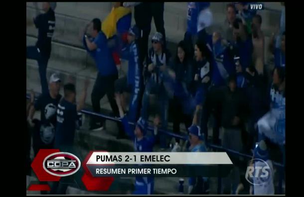 Emelec cayó frente al Pumas de México en Copa Libertadores